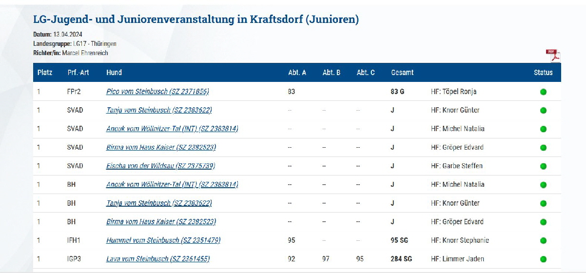 LG-Jugend- und Juniorenveranstaltung in Kraftsdorf (Junioren) 2024